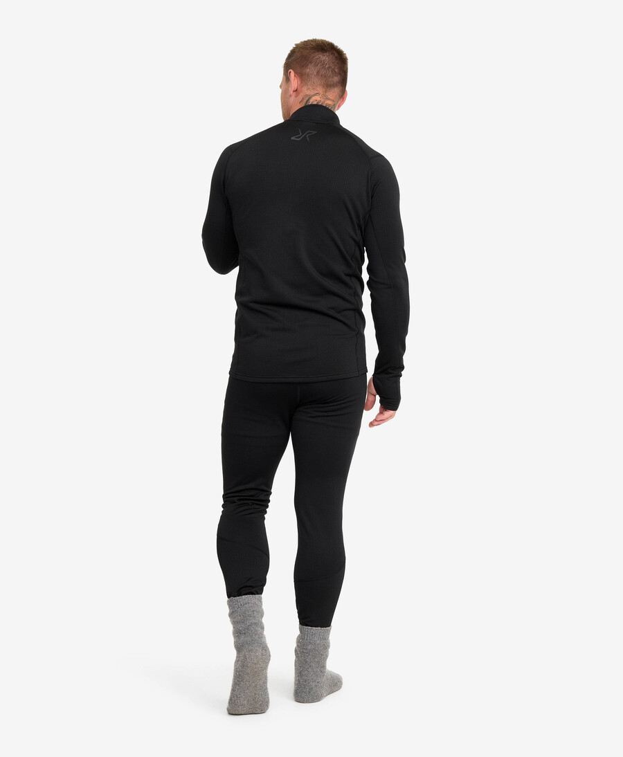 våffla halv-zip baselayer topp män