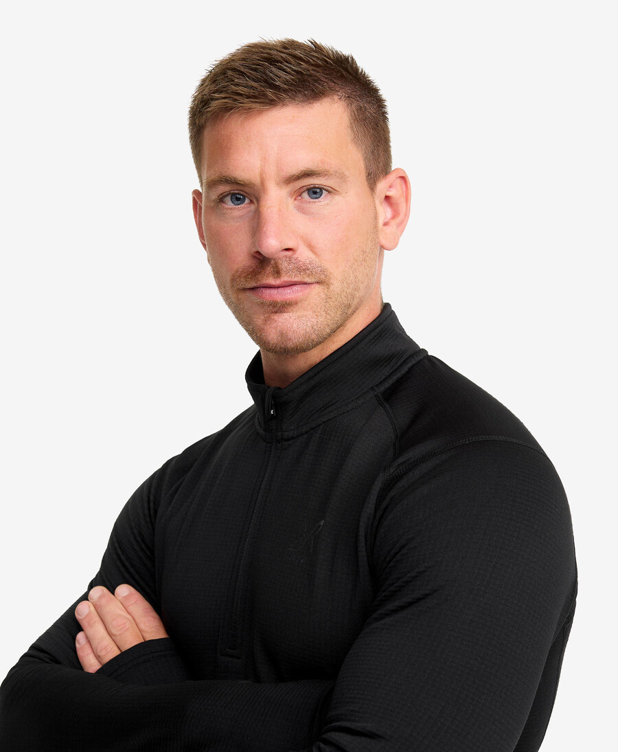 våffla halv-zip baselayer topp män