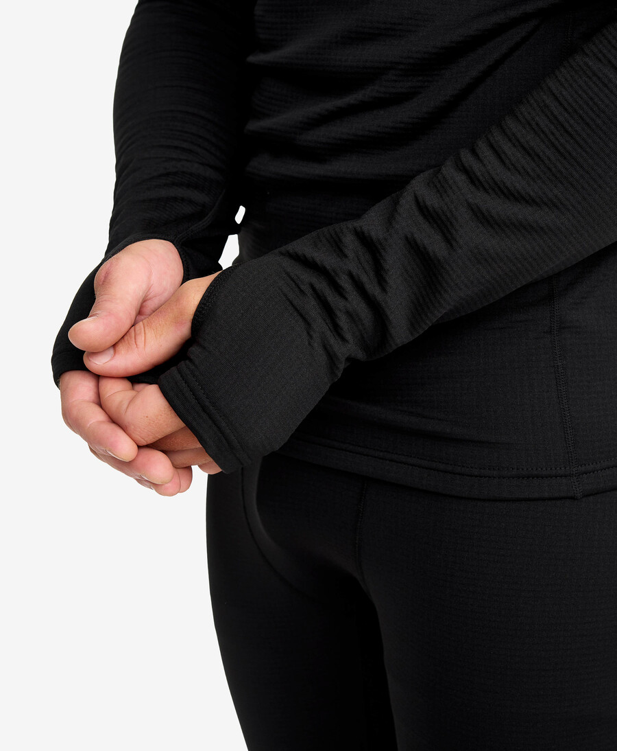 våffla halv-zip baselayer topp män