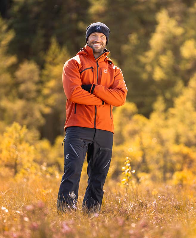 hiball softshell byxor för män