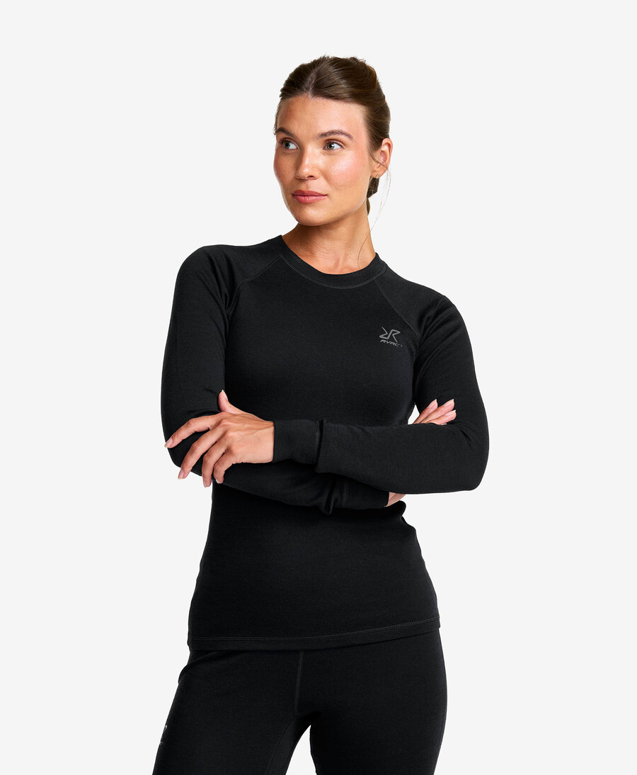 rutten merino varma base layer top kvinnor