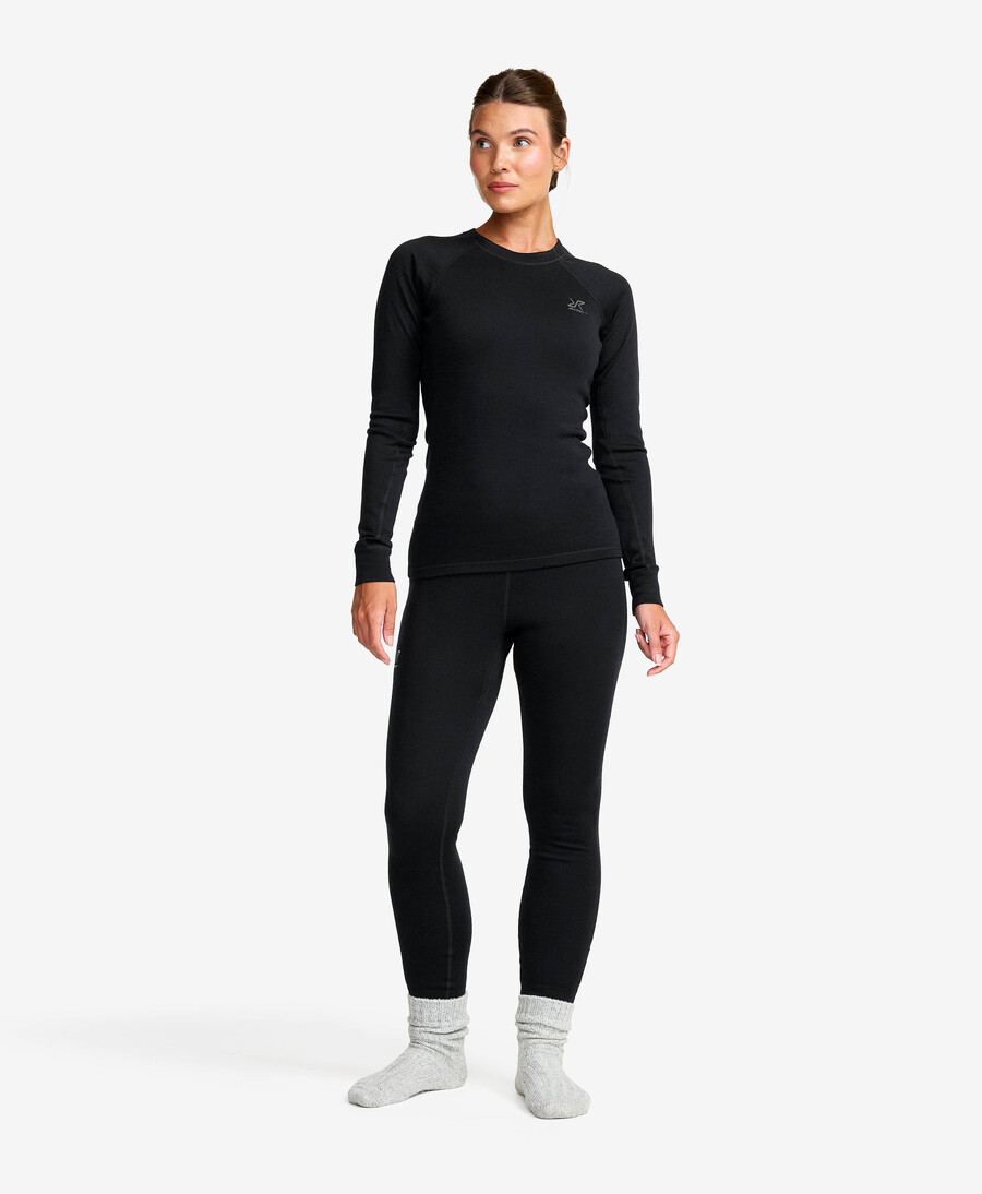 rutten merino varma base layer top kvinnor