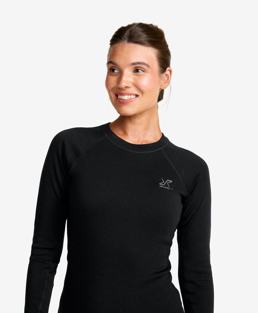 rutten merino varma base layer top kvinnor