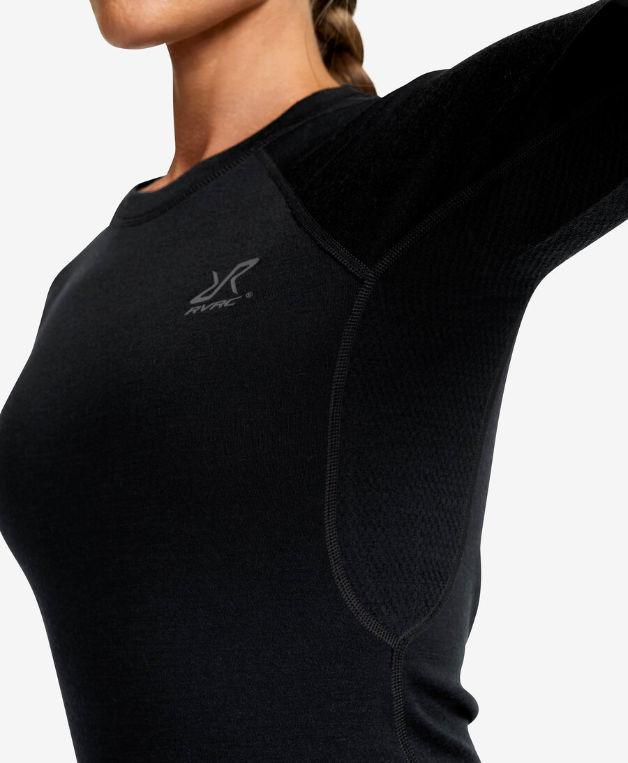 rutten merino varma base layer top kvinnor