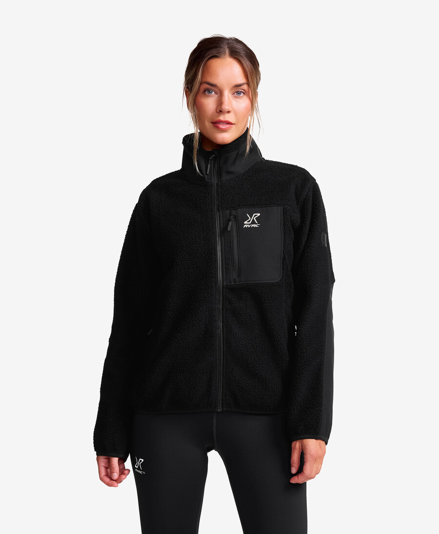 hög lugg fleece jacka kvinnor