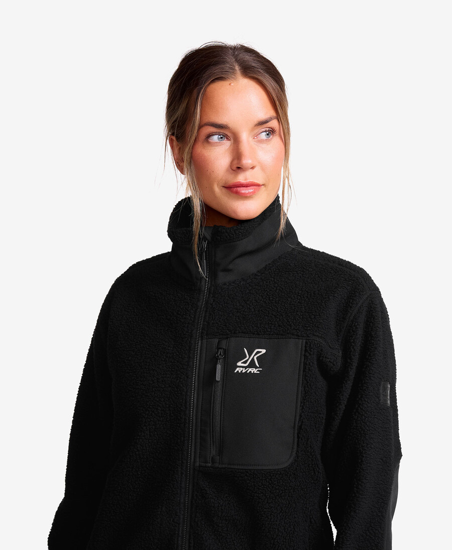 hög lugg fleece jacka kvinnor