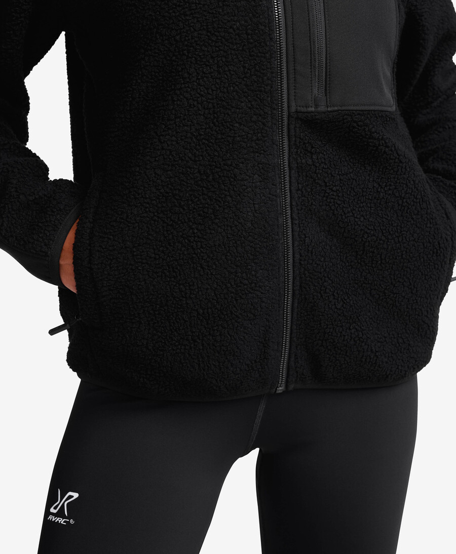 hög lugg fleece jacka kvinnor