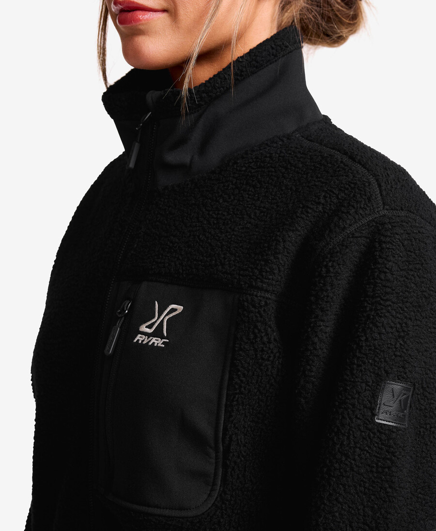 hög lugg fleece jacka kvinnor