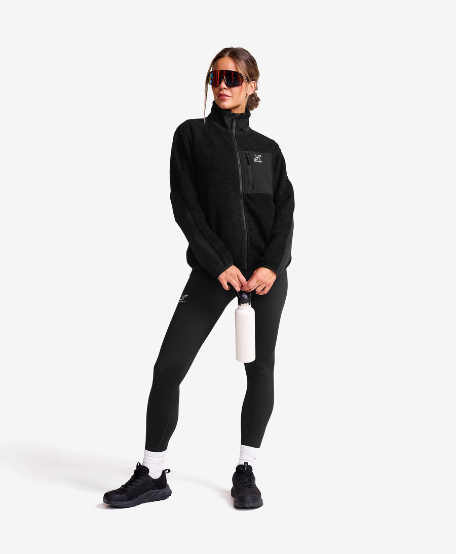 hög lugg fleece jacka kvinnor