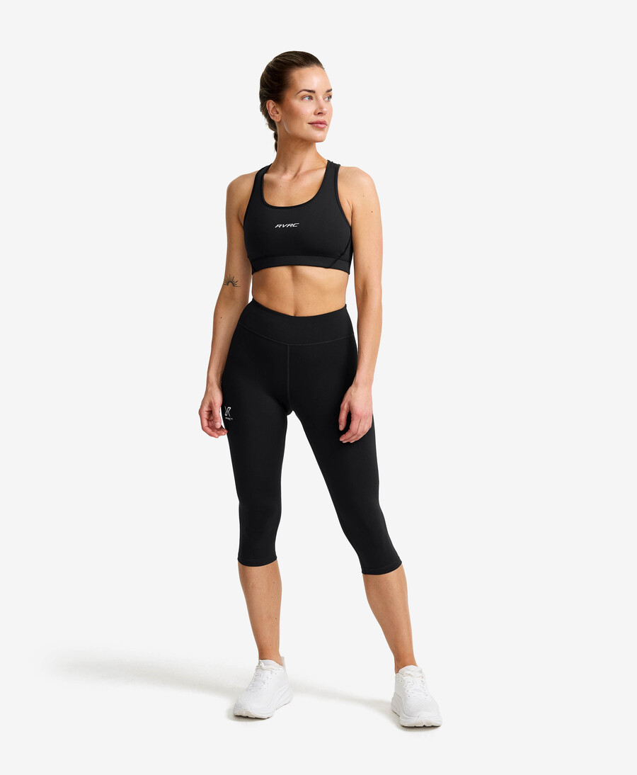 flödet hög midja capri leggings kvinnor