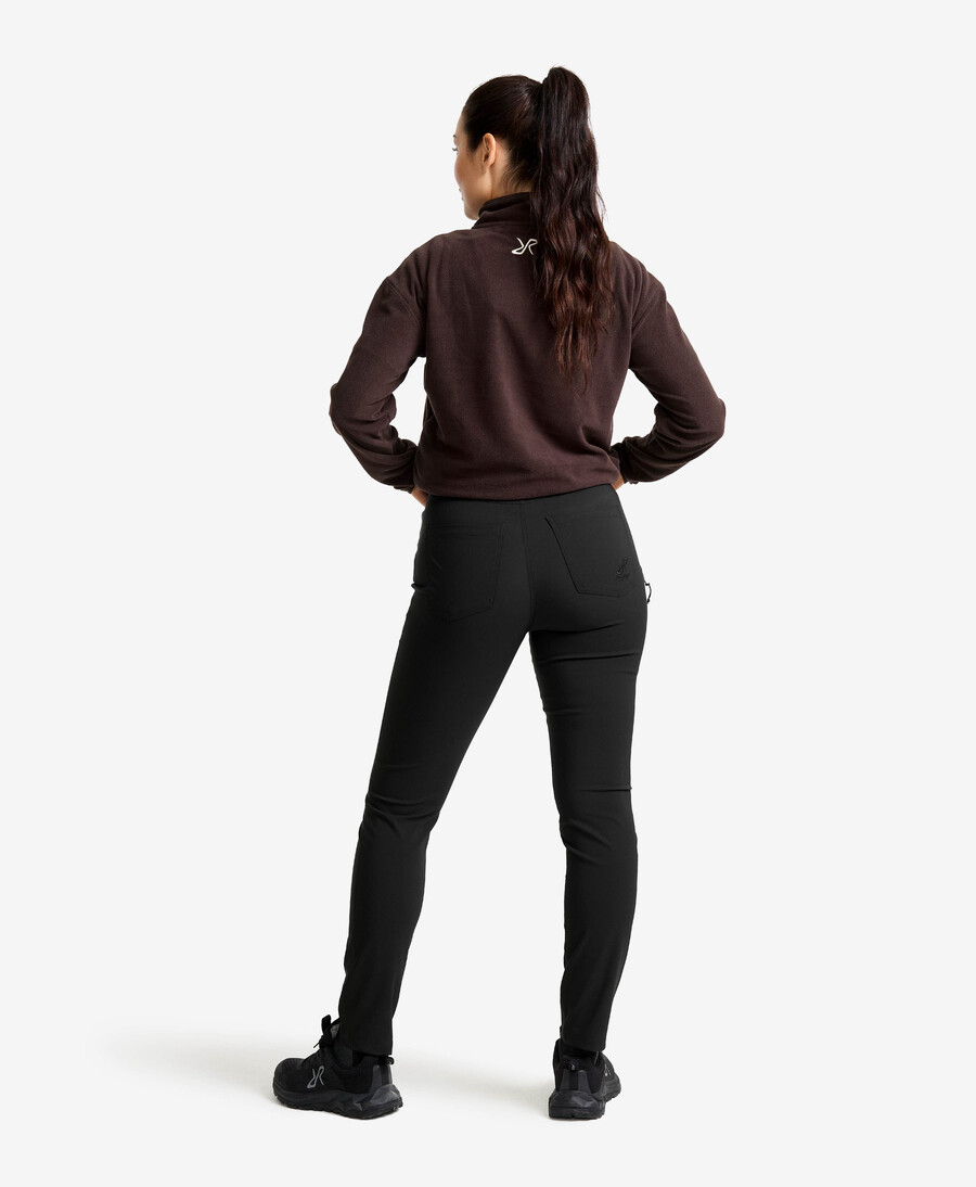 rot hög midja stretch jeans kvinnor
