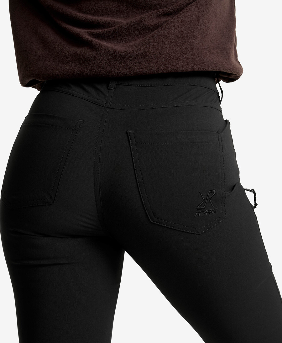 rot hög midja stretch jeans kvinnor