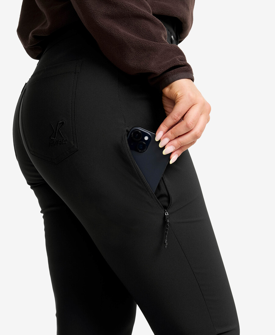 rot hög midja stretch jeans kvinnor