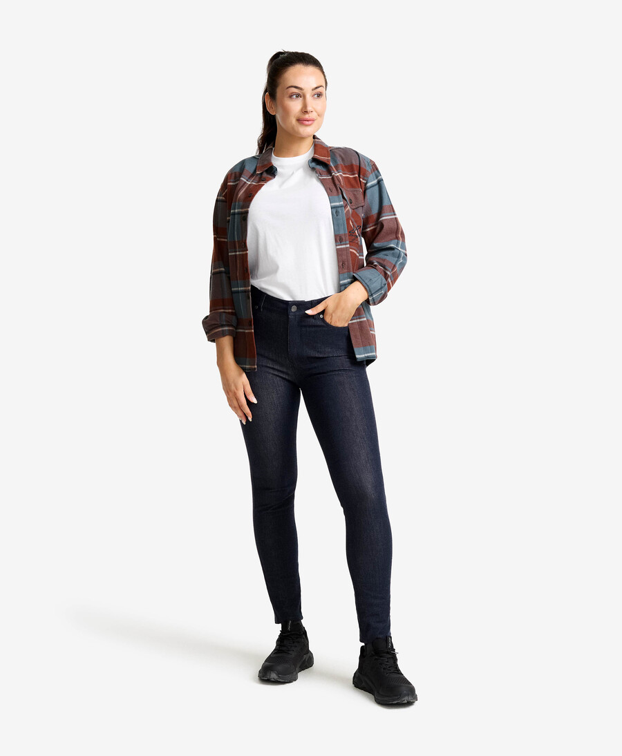 dalen hög midja stretch jeans kvinnor