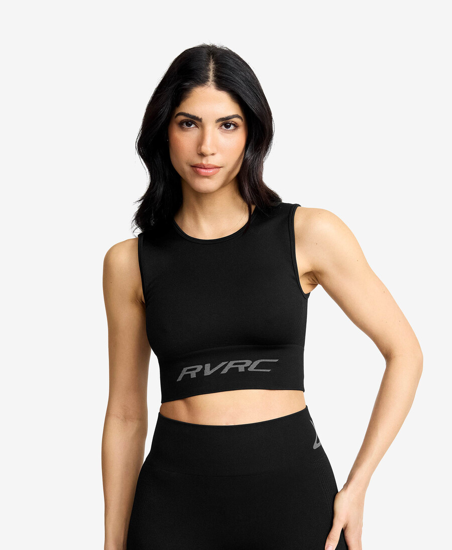 härkomst sömlös crop top kvinnor